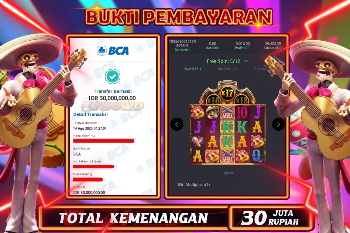 INDOWD JACKPOT SLOT WILD BANDITO Rp30.000.000,- LUNAS