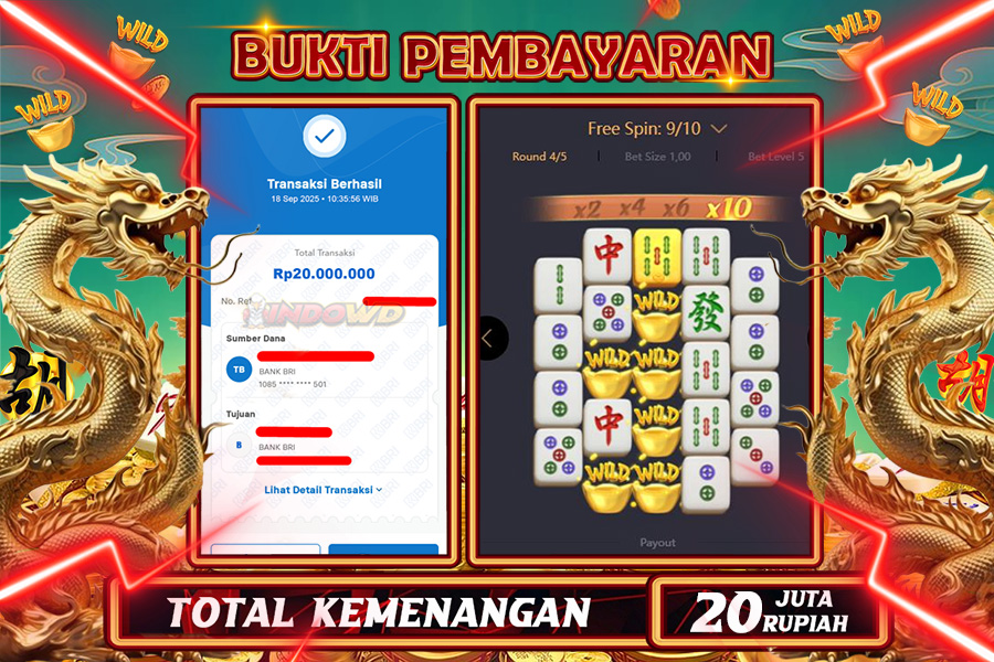 INDOWD JACKPOT SLOT MAHJONG WAYS 2 Rp20.000.000,- LUNAS