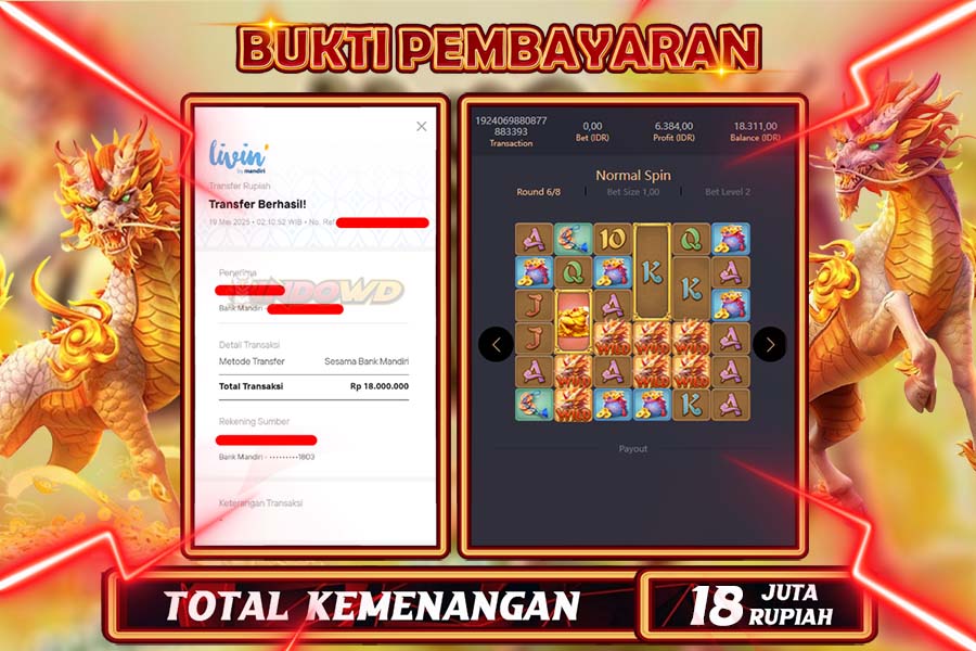 INDOWD JACKPOT SLOT WAYS OF QIILIN Rp18.000.000,- LUNAS