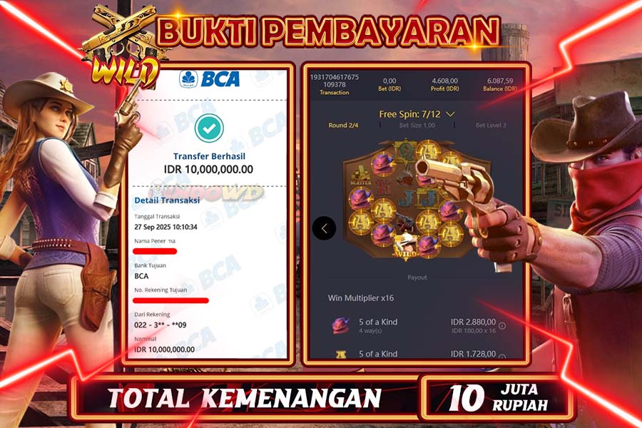 INDOWD JACKPOT SLOT WILD BOUNTY SHOWDOWN Rp10.000.000,- LUNAS