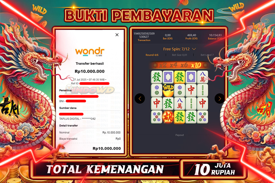 INDOWD JACKPOT SLOT MAHJONG WAYS 2 Rp10.000.000,- LUNAS