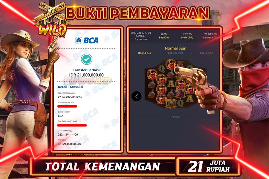 INDOWD JACKPOT SLOT WILD BOUNTY Rp21.000.000,- LUNAS
