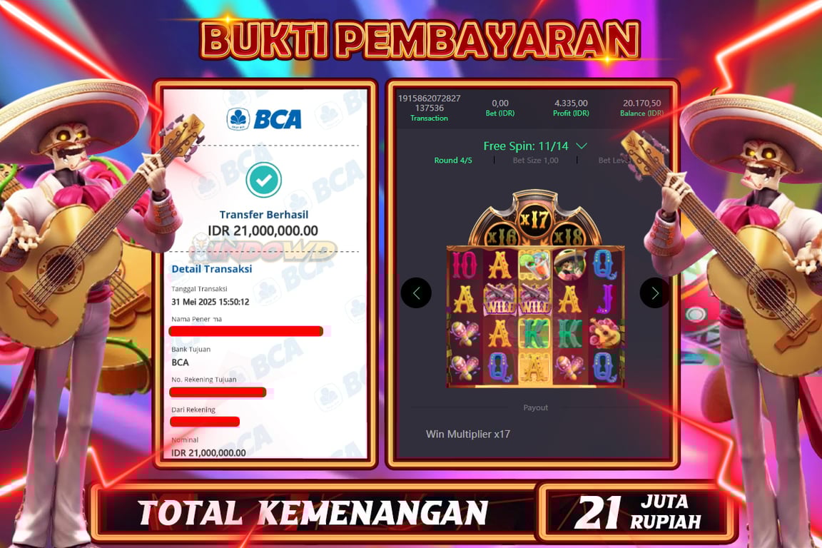 INDOWD JACKPOT SLOT WILD BANDITO Rp21.000.000,- LUNAS