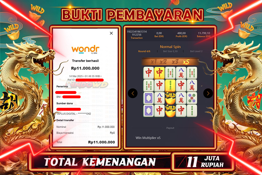 INDOWD JACKPOT SLOT MAHJONG WAYS 2 Rp11.000.000,- LUNAS