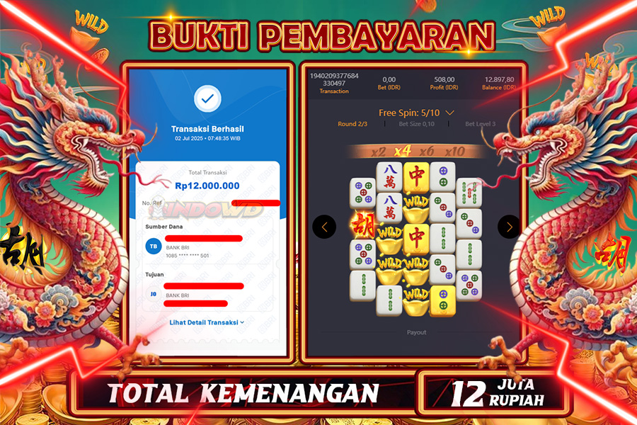 INDOWD JACKPOT SLOT MAHJONG WAYS 2 Rp12.000.000,- LUNAS