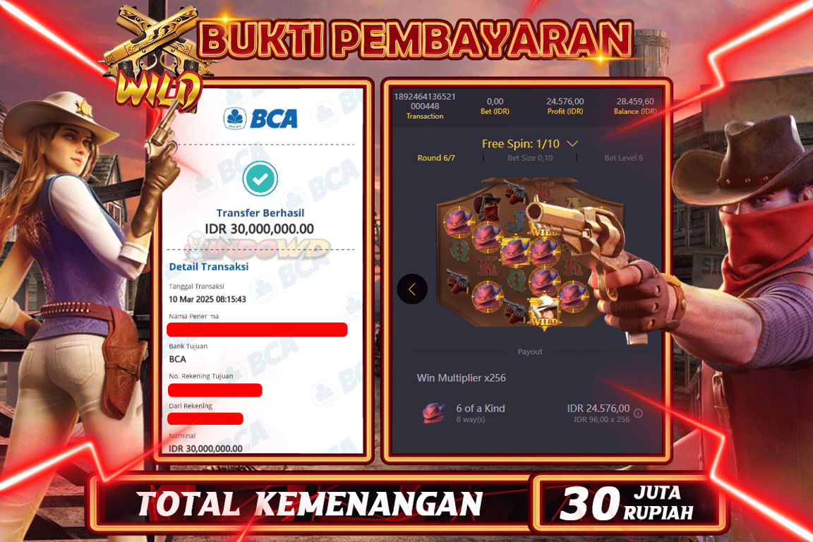 INDOWD JACKPOT SLOT WILD BOUNTY Rp.30.000.000,- LUNAS