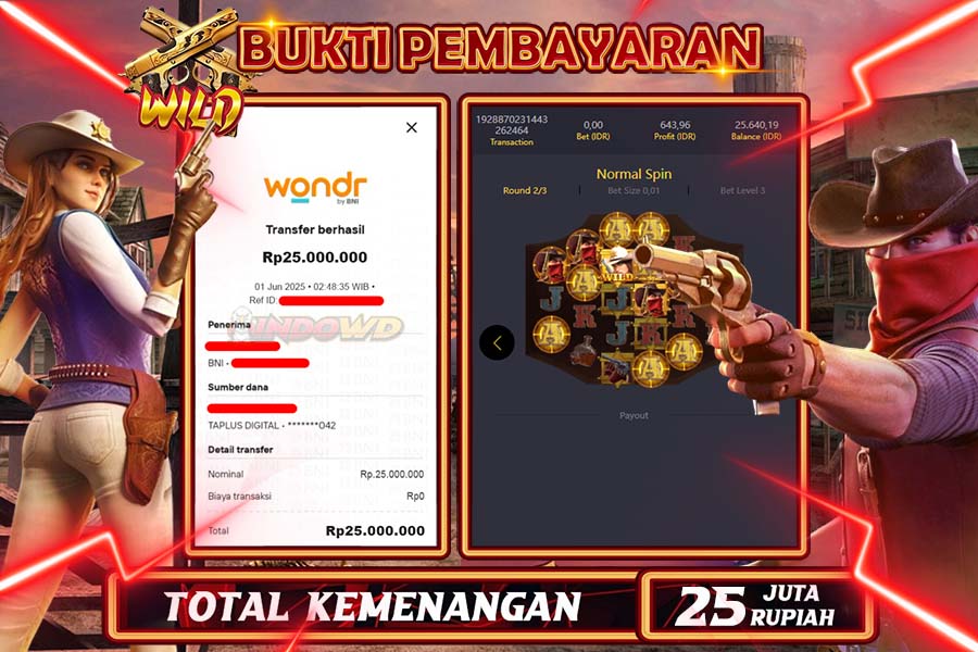 INDOWD JACKPOT SLOT WILD BOUNTY Rp25.000.000,- LUNAS