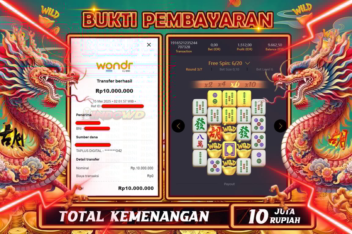 INDOWD JACKPOT SLOT MAHJONG WAYS 2 Rp10.000.000,- LUNAS