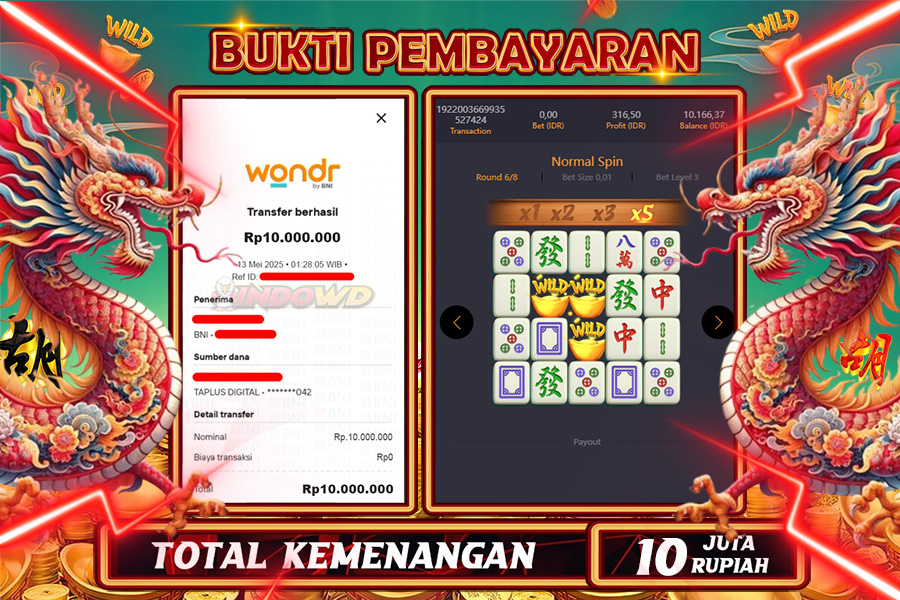 INDOWD JACKPOT SLOT MAHJONG WAYS 2 Rp10.000.000,- LUNAS