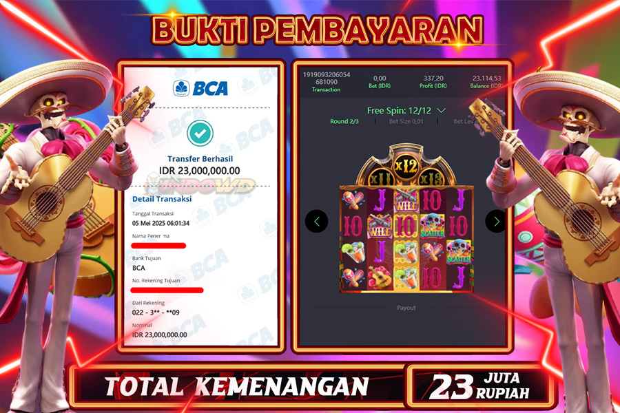INDOWD JACKPOT SLOT WILD BANDITO Rp23.000.000,- LUNAS