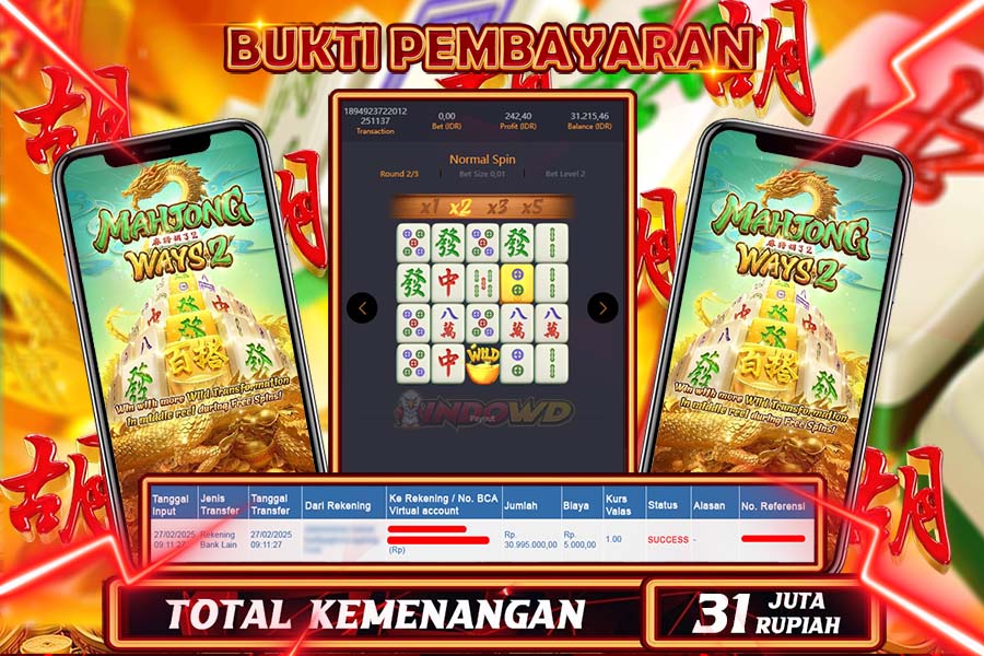 INDOWD JACKPOT SLOT MAHJONG WAYS 2 Rp31.000.000,- LUNAS