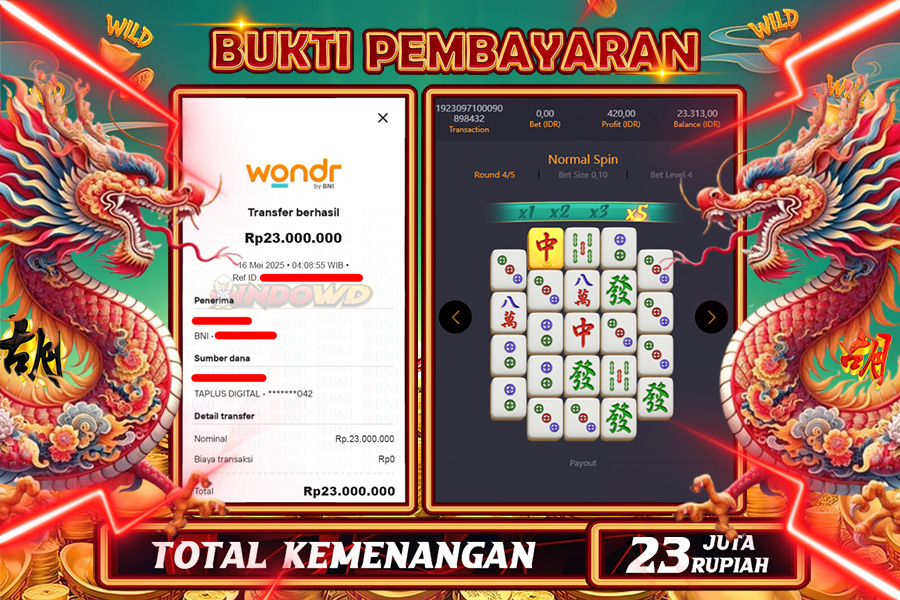 INDOWD JACKPOT SLOT MAHJONG WAYS 2 Rp23.000.000,- LUNAS