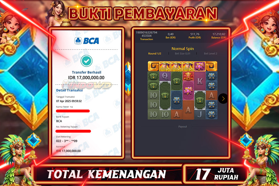 INDOWD JACKPOT SLOT FORTUNE AZTEC Rp17.000.000,- LUNAS