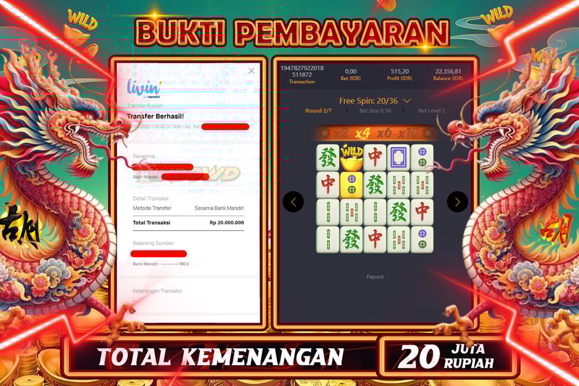 INDOWD JACKPOT SLOT MAHJONG WAYS 2 Rp20.000.000,- LUNAS