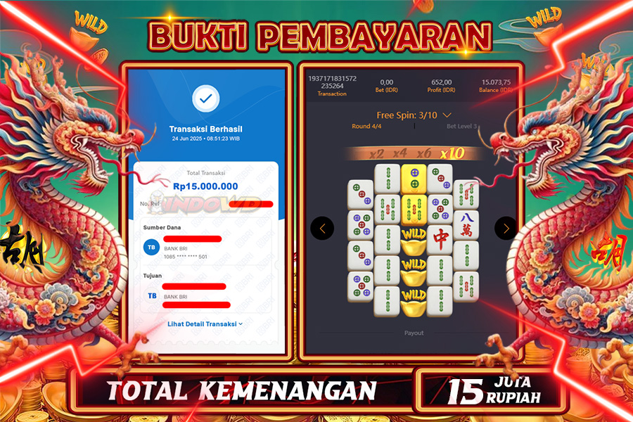 INDOWD JACKPOT SLOT MAHJONG WAYS 2 Rp15.000.000,- LUNAS