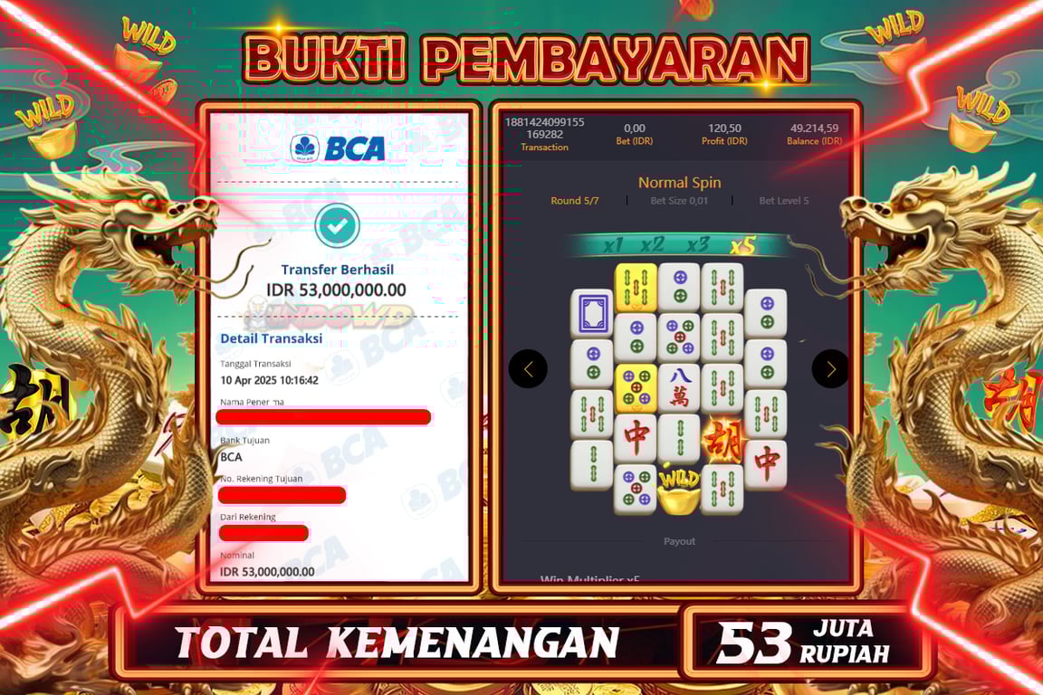 INDOWD JACKPOT SLOT MAHJONG WAYS 2 Rp53.000.000,- LUNAS