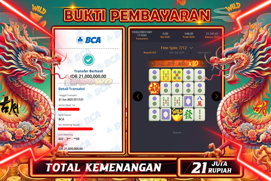 INDOWD JACKPOT SLOT MAHJONG WAYS 2 Rp21.000.000,- LUNAS