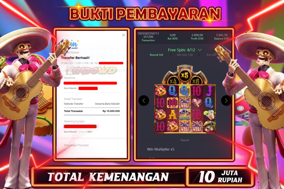 INDOWD JACKPOT SLOT WILD BANDITO Rp10.000.000,- LUNAS