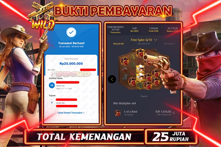 INDOWD JACKPOT SLOT WILD BOUNTY Rp25.000.000,- LUNAS
