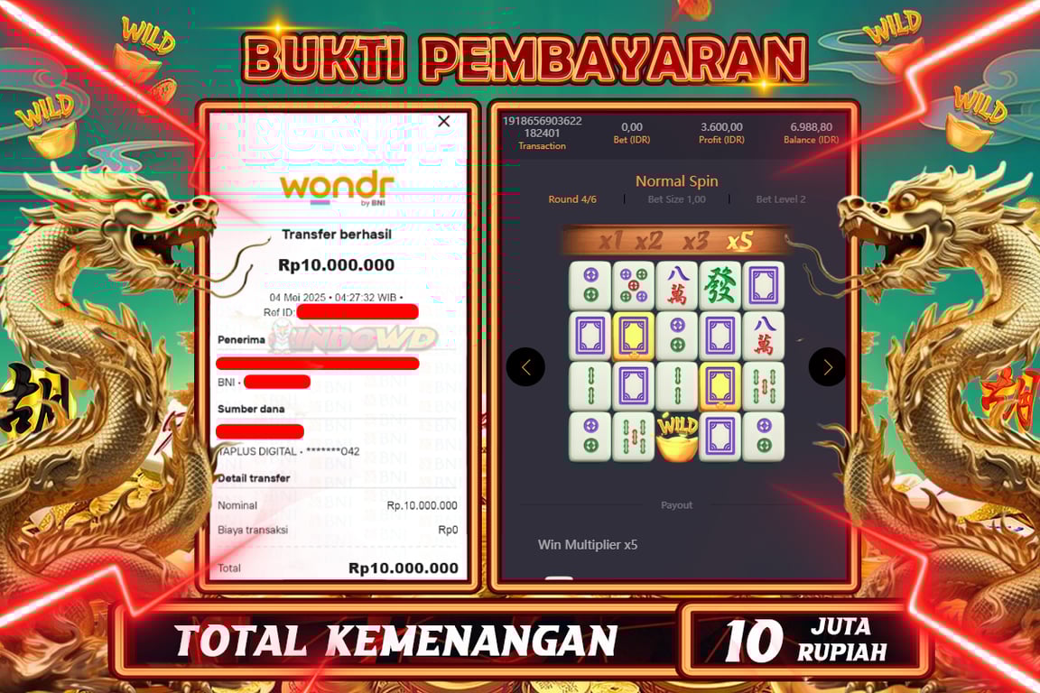 INDOWD JACKPOT SLOT MAHJONG WAYS 2 Rp10.000.000,- LUNAS