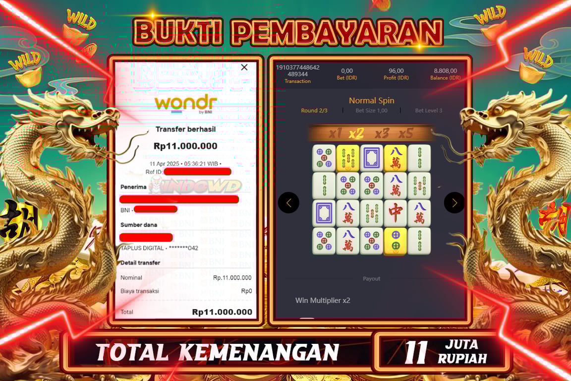 INDOWD JACKPOT SLOT MAHJONG WAYS 2 Rp11.000.000,- LUNAS