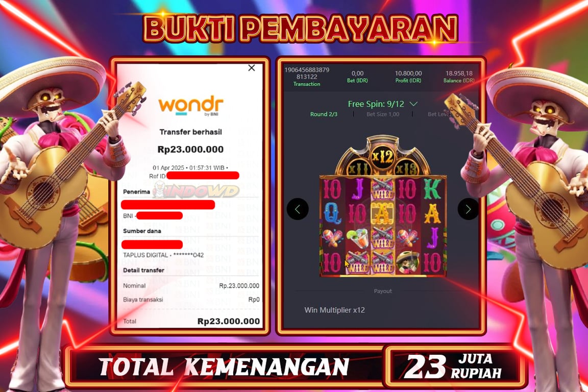INDOWD JACKPOT SLOT WILD BANDITO Rp.23.000.000,- LUNAS