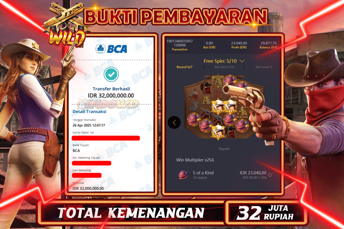 INDOWD JACKPOT SLOT WILD BOUNTY Rp32.000.000,- LUNAS