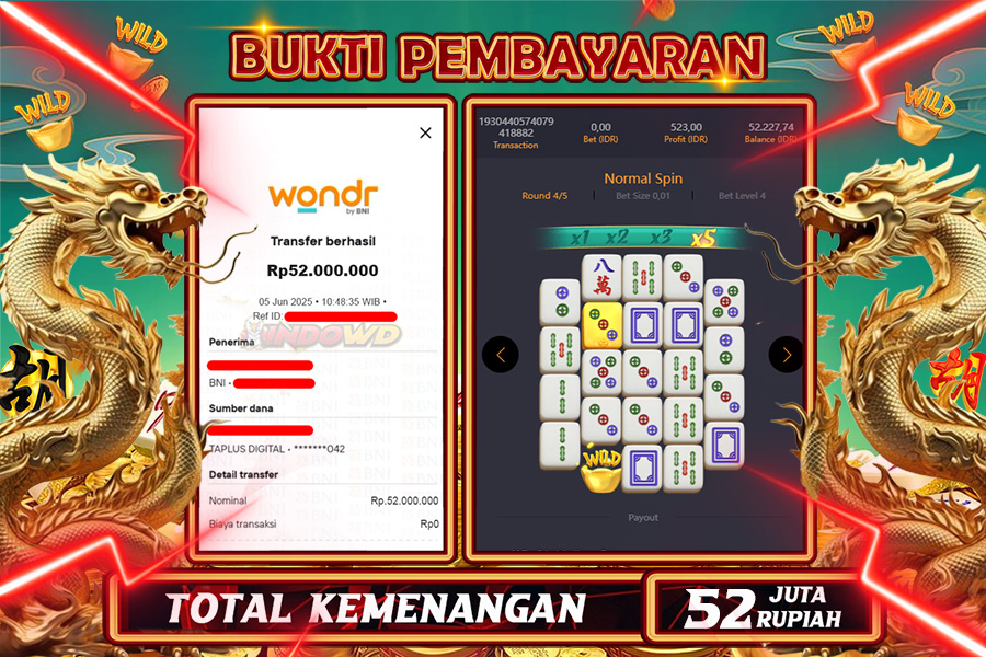 INDOWD JACKPOT SLOT MAHJONG WAYS 2 Rp52.000.000,- LUNAS