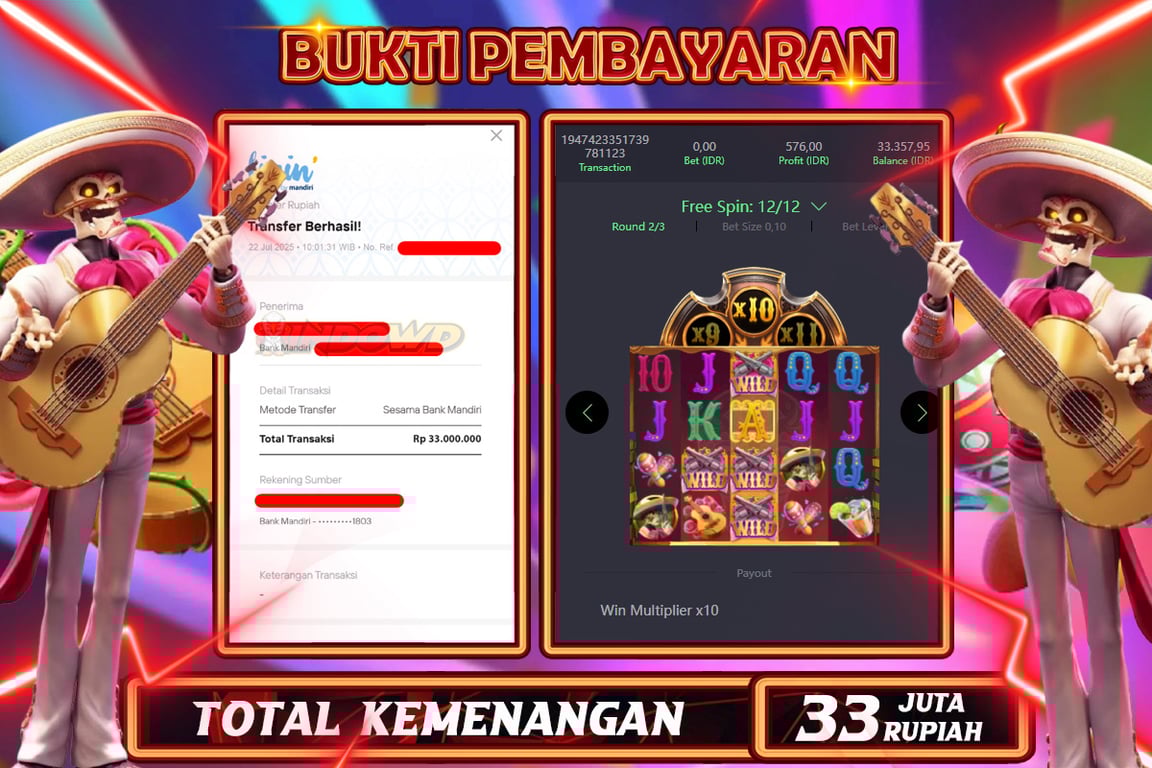 INDOWD JACKPOT SLOT WILD BANDITO Rp33.000.000,- LUNAS