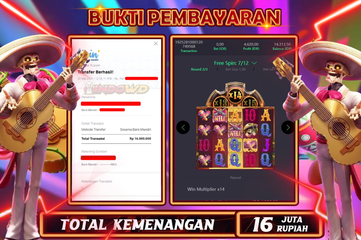 INDOWD JACKPOT SLOT WILD BANDITO Rp16.000.000,- LUNAS