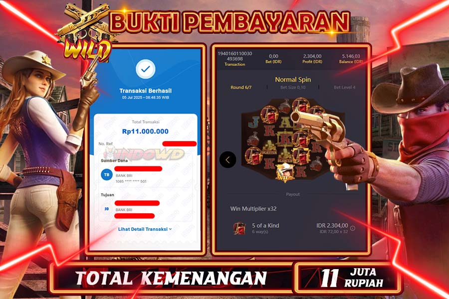 INDOWD JACKPOT SLOT WILD BOUNTY Rp11.000.000,- LUNAS