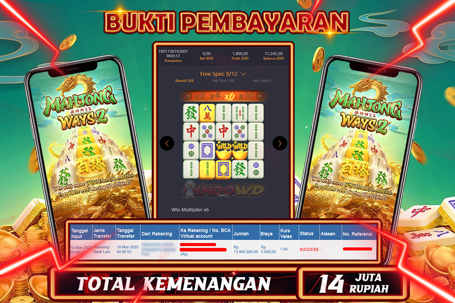 INDOWD JACKPOT SLOT MAHJONG WAYS 2 Rp.14.000.000,- LUNAS