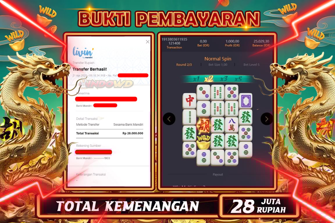INDOWD JACKPOT SLOT MAHJONG WAYS 2 Rp28.000.000,- LUNAS