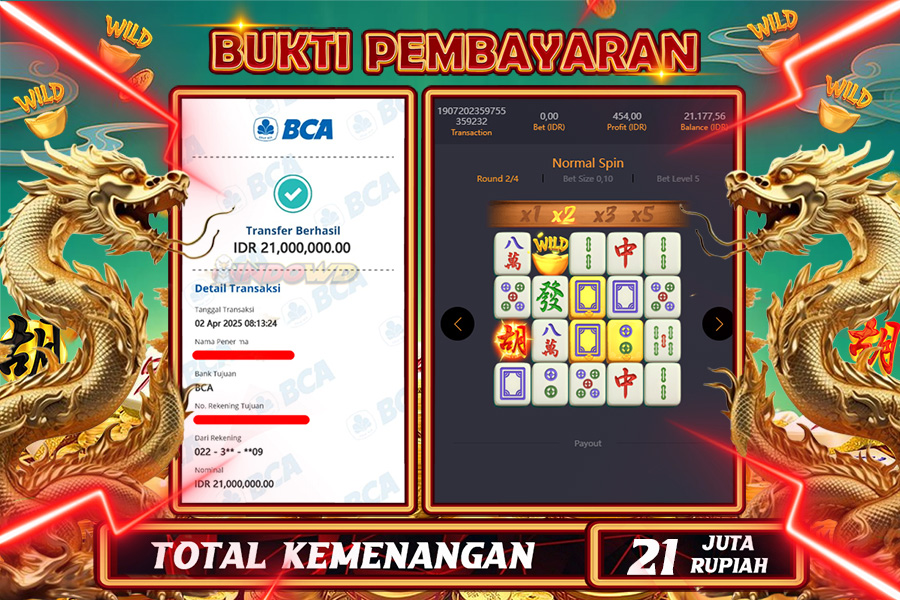 INDOWD JACKPOT SLOT MAHJONG WAYS 2 Rp.21.000.000,- LUNAS