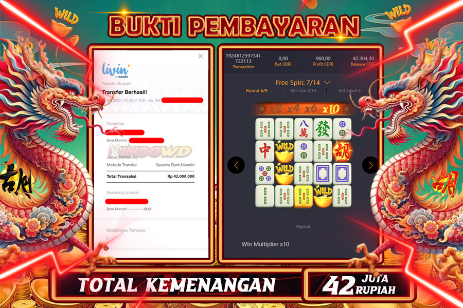 INDOWD JACKPOT SLOT MAHJONG WAYS 2 Rp42.000.000,- LUNAS