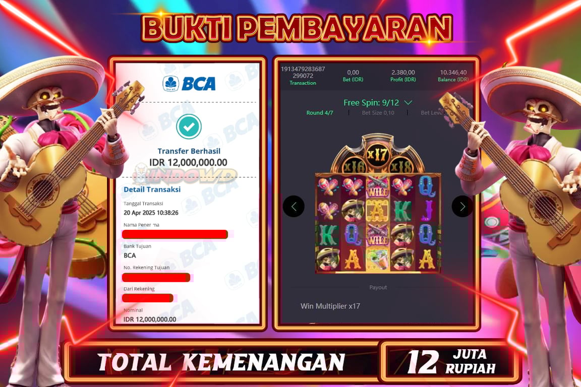 INDOWD JACKPOT SLOT WILD BANDITO Rp12.000.000,- LUNAS