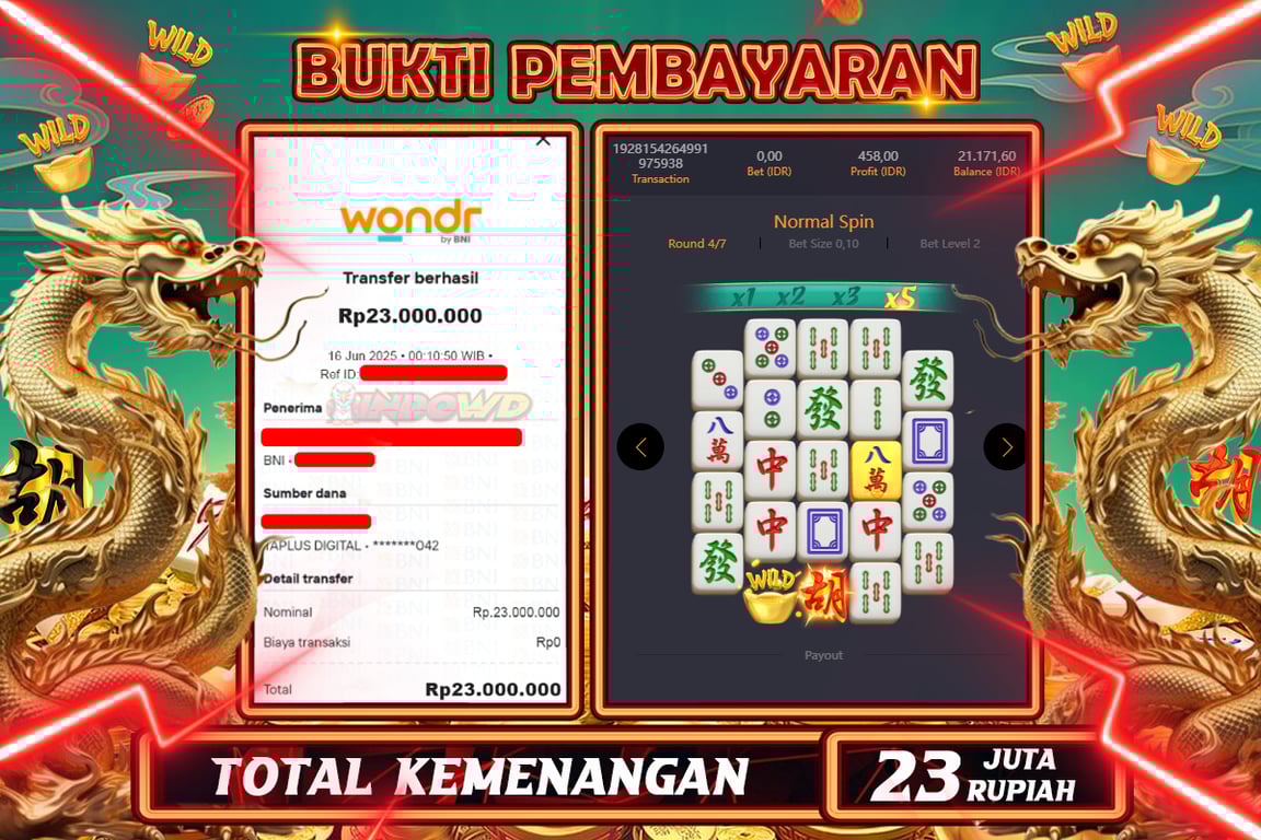 INDOWD JACKPOT SLOT MAHJONG WAYS 2 Rp23.000.000,- LUNAS