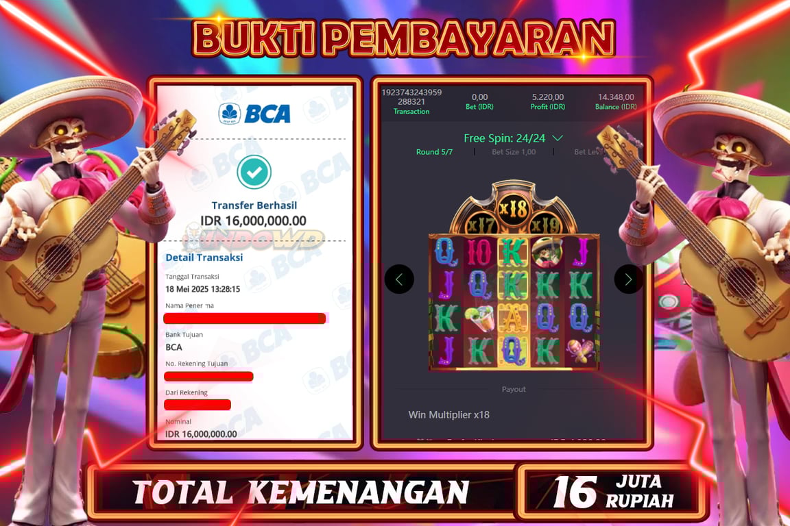 INDOWD JACKPOT SLOT WILD BANDITO  Rp16.000.000,- LUNAS