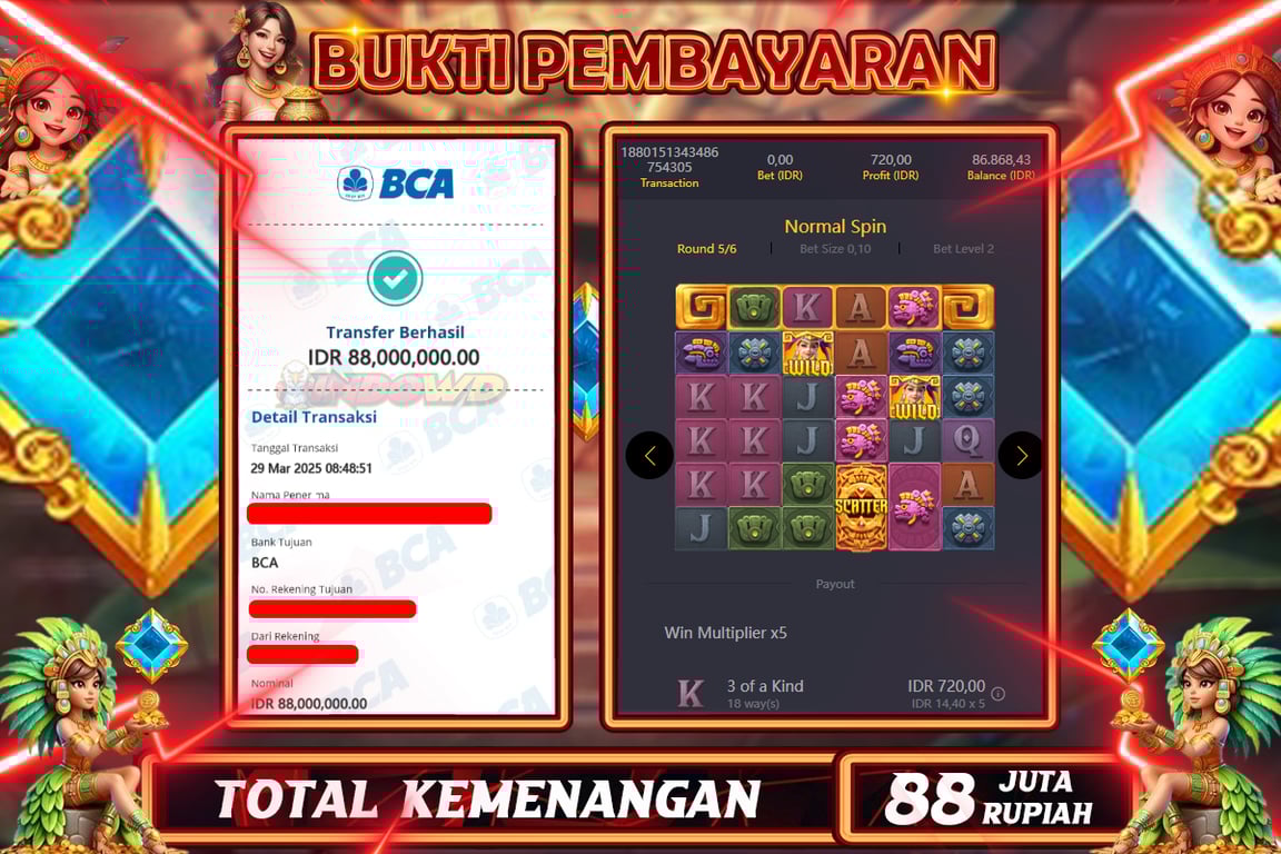 INDOWD JACKPOT SLOT AZTEC FORTUNE Rp88.000.000,- LUNAS