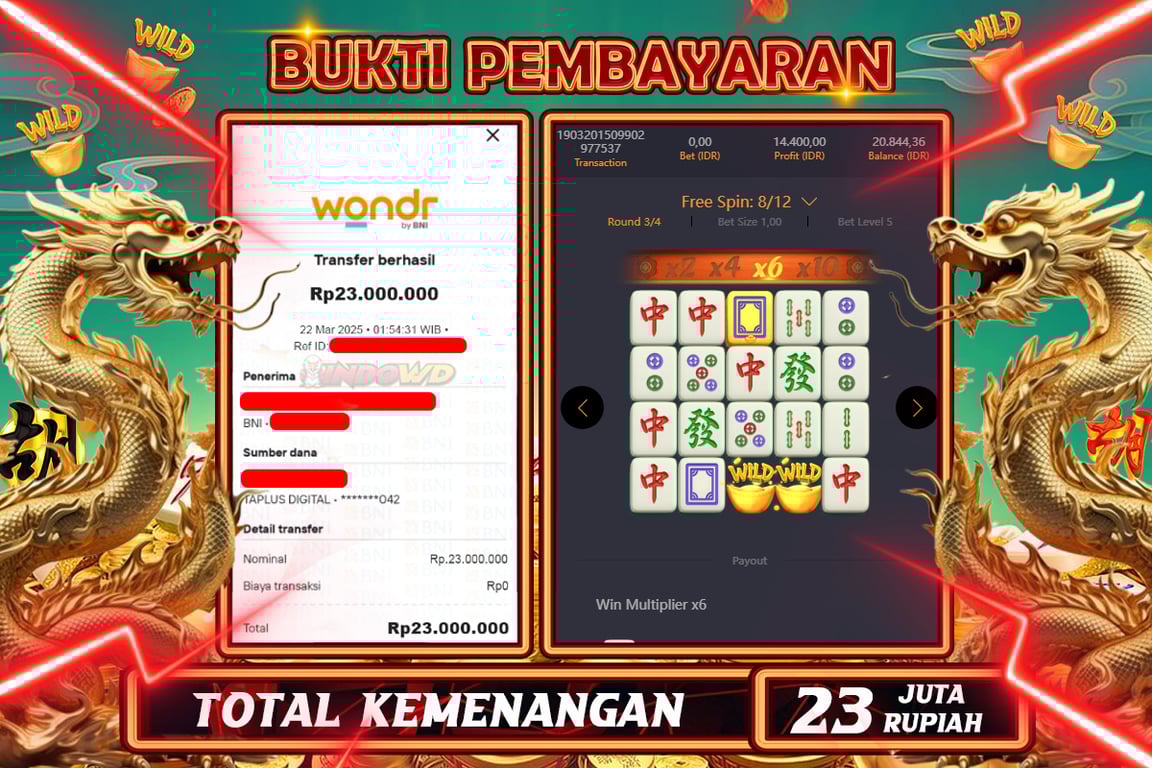 INDOWD JACKPOT SLOT MAHJONG WAYS 2 Rp23.000.000,- LUNAS