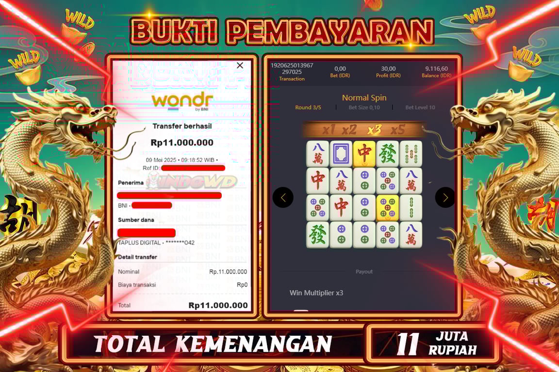 INDOWD JACKPOT SLOT MAHJONG WAYS 2  Rp11.000.000,- LUNAS
