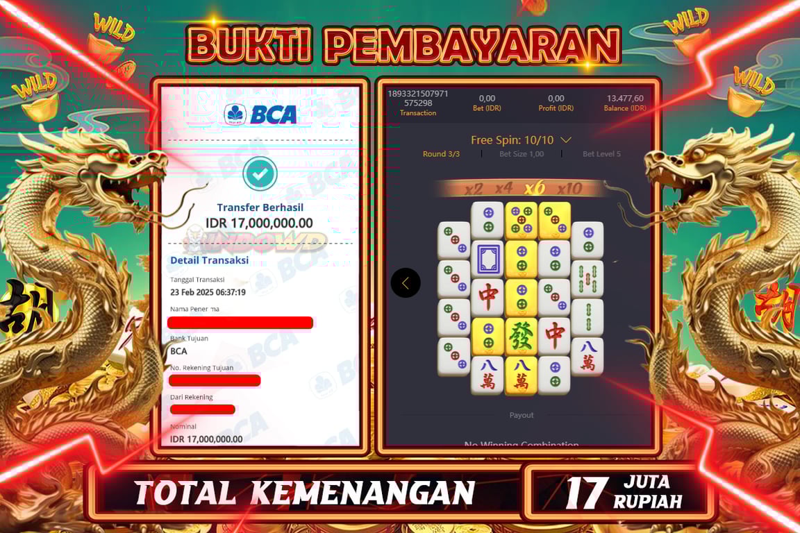 INDOWD JACKPOT SLOT MAHJONG WAYS 2 Rp.17.000.000,- LUNAS