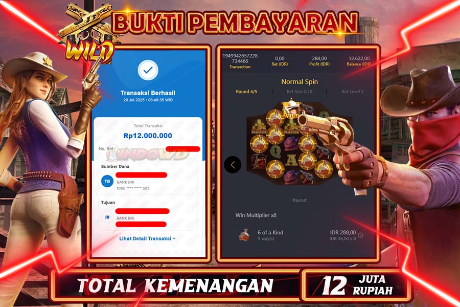 INDOWD JACKPOT SLOT  WILD BOUNTY Rp12.000.000,- LUNAS