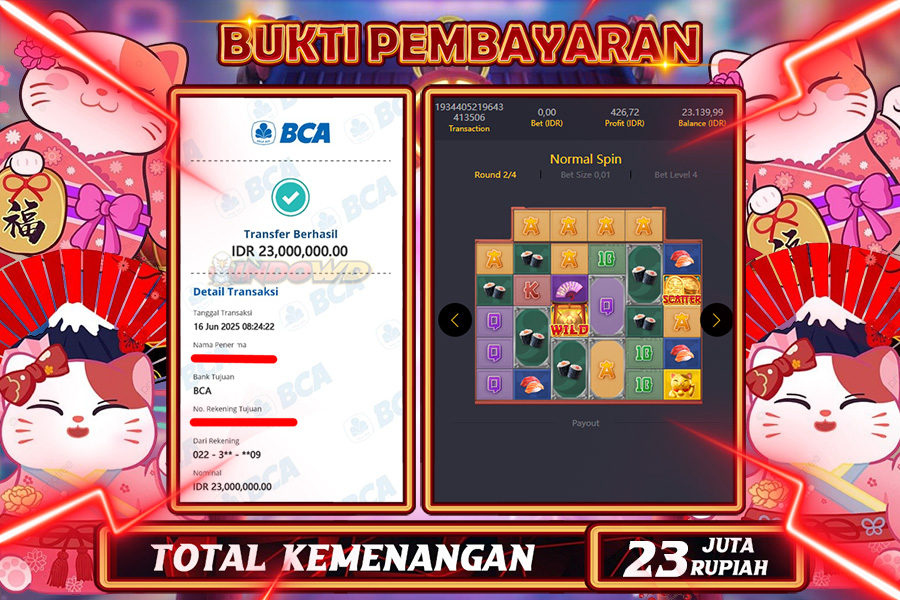 INDOWD JACKPOT SLOT LUCKY NEKO Rp23.000.000,- LUNAS
