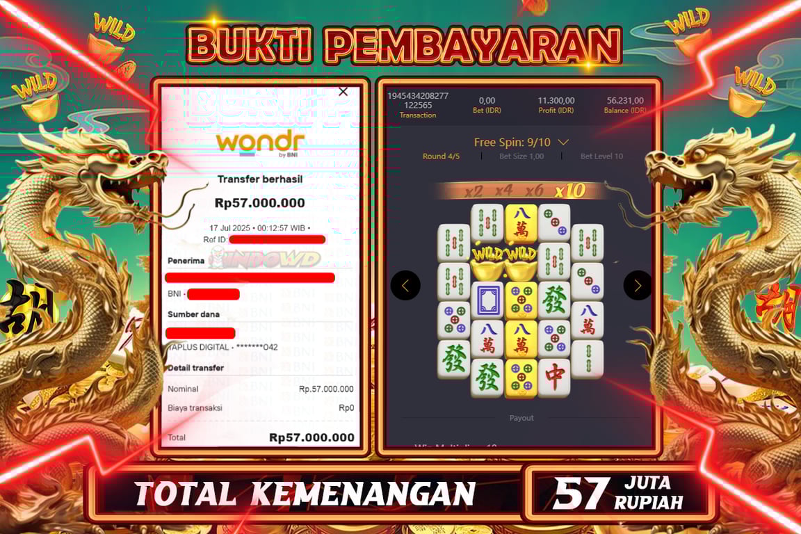 INDOWD JACKPOT SLOT MAHJONG WAYS 2 Rp57.000.000,- LUNAS