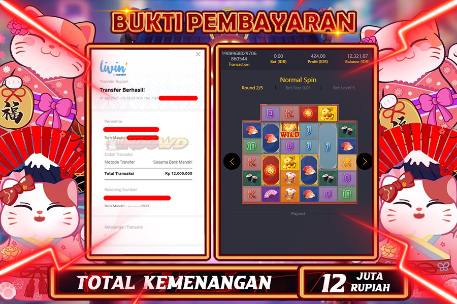 INDOWD JACKPOT SLOT LUCKY NEKO Rp12.000.000,- LUNAS