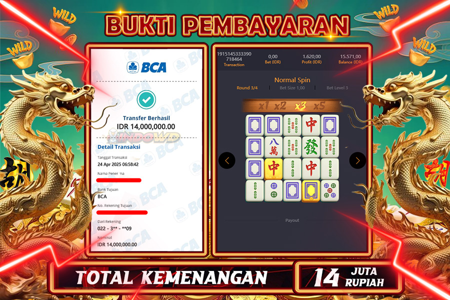 INDOWD JACKPOT SLOT MAHJONG WAYS 2 Rp14.000.000,- LUNAS