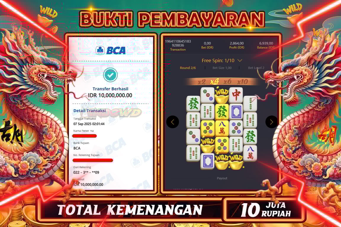 INDOWD JACKPOT SLOT MAHJONG WAYS 2 Rp10.000.000,- LUNAS