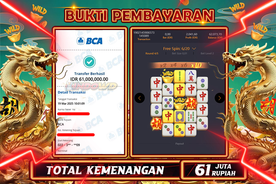 INDOWD JACKPOT SLOT MAHJONG WAYS 2 Rp.61.000.000,- LUNAS