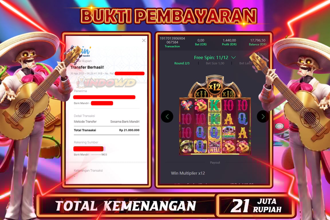 INDOWD JACKPOT SLOT WILD BOUNTY 2Rp21.000.000,- LUNAS